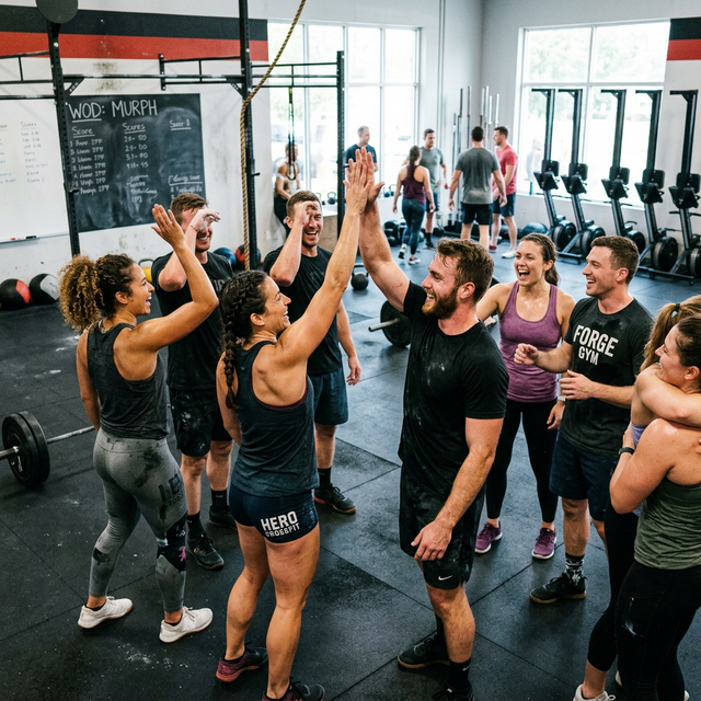 CrossFit community group workout at NEXTFIT gym Rahatani Pune